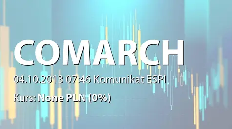 Comarch S.A.: Umowa z konsorcjum firm Łęgprzem sp. z o.o., ZSK sp. z o.o., Graphbud sp. z o.o. - 62,2 mln zł (2013-10-04)