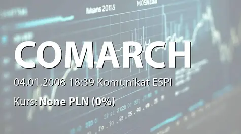 Comarch S.A.: Wprowadzenie do obrotu akcji serii A (2008-01-04)