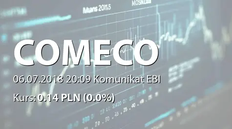 COMECO S.A.: NWZ - zwołanie i projekty uchwał: zmiany w statucie i RN (2018-07-06)