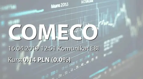 COMECO S.A.: RozwiÄzanie umowy z Autoryzowanym DoradcÄ (2019-04-16)