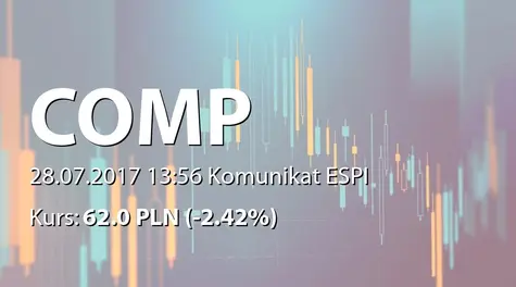 Comp S.A.: Dojście do skutku emisji obligacji serii I/2017 i wykup obligacji serii I/2014 (2017-07-28)