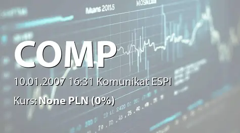 Comp S.A.: Umowa z Prokom Software SA i Jackiem Papajem (2007-01-10)