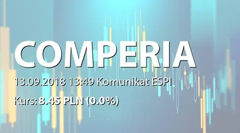 Comperia.pl S.A.: Cena emisyjna akcji serii G - 6 PLN (2018-09-13)