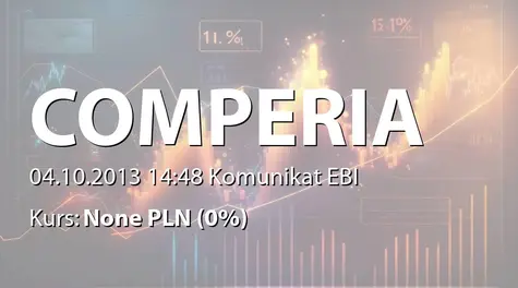 Comperia.pl S.A.: Informacja o przyznaniu dofinansowania w ramach PARP na dwa wnioski  (2013-10-04)