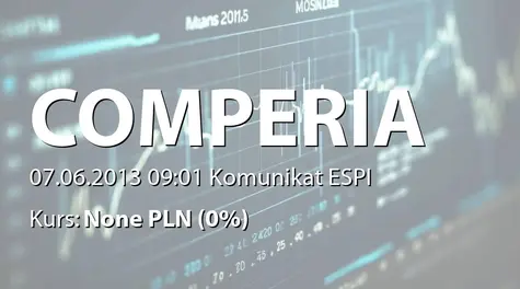 Comperia.pl S.A.: Informacja o sprzedaży akcji przez Bartosza Michałka (2013-06-07)