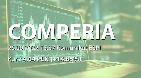 Comperia.pl S.A.: Ogłoszenie zaproszenia do składania ofert sprzedaży akcji (2022-09-26)