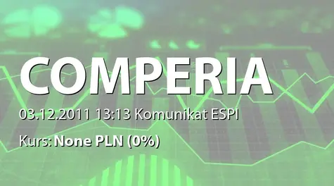 Comperia.pl S.A.: Przystąpienie do systemu ESPI (2011-12-03)