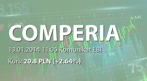 Comperia.pl S.A.: Raport miesięczny za grudzień 2013 r. (2014-01-13)