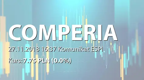 Comperia.pl S.A.: Rejestracja podwyższenia kapitału w KRS (2018-11-27)