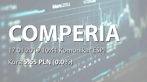 Comperia.pl S.A.: Rezygnacja Prezesa Zarządu (2019-01-17)