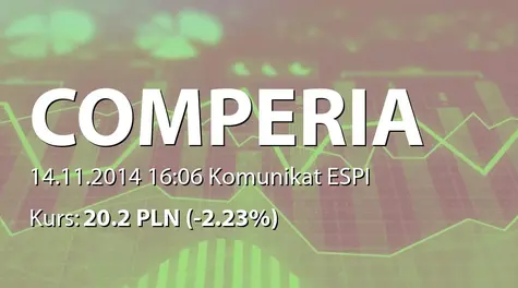 Comperia.pl S.A.: SA-Q3 2014 (2014-11-14)