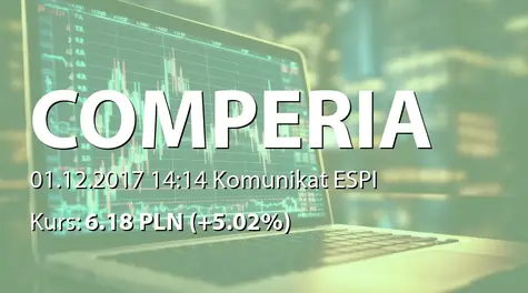 Comperia.pl S.A.: Udzielenie pożyczki spółce zależnej (2017-12-01)