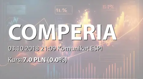 Comperia.pl S.A.: Umowa przejęcia długu z tytułu pożyczki udzielonej spółce zależnej (2018-10-03)