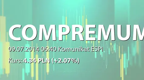 COMPREMUM S.A.: Korekta raportu bieżacego nr 27/2014 (2014-07-09)