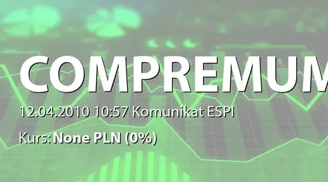 COMPREMUM S.A.: Podsumowanie oferty publicznej akcji serii E (2010-04-12)