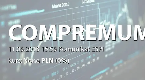 COMPREMUM S.A.: Sprzedaż akcji przez Eagle 2 Andrzejak SKA (2013-09-11)