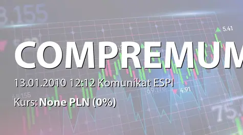 COMPREMUM S.A.: Terminy przekazywania raportów okresowych w 2010 roku (2010-01-13)