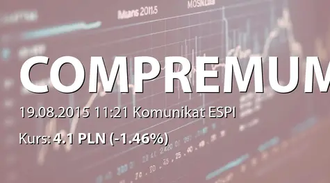 COMPREMUM S.A.: Umowa konsorcjum z PKP Polskie Linie Kolejowe SA na roboty budowlano-modernizacyjne  (2015-08-19)