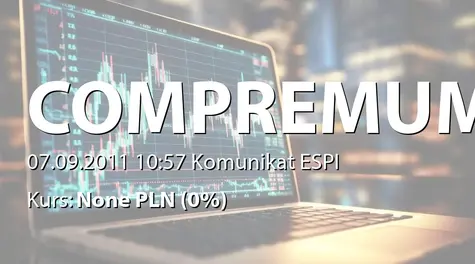 COMPREMUM S.A.: Umowa  z Przedsiębiorstwem Handlowo-Produkcyjno-Usługowym Mir-Bud  - 1 mln zł (2011-09-07)