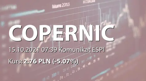 Copernicus Securities S.A. w upadłości: Rezygnacja Członka RN (2021-10-15)