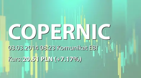 Copernicus Securities S.A. w upadłości: Skup akcji własnych przez Copernicus Securities S.A. (2014-03-03)