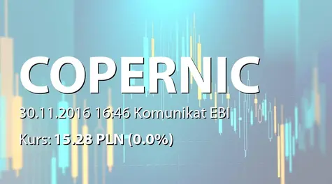 Copernicus Securities S.A. w upadłości: WybĂłr audytora - PKF Consult sp. z o.o. sp.k. (2016-11-30)