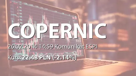 Copernicus Securities S.A. w upadłości: Zakup akcji przez Agnieszkę Kwaczyńską  (2014-02-26)