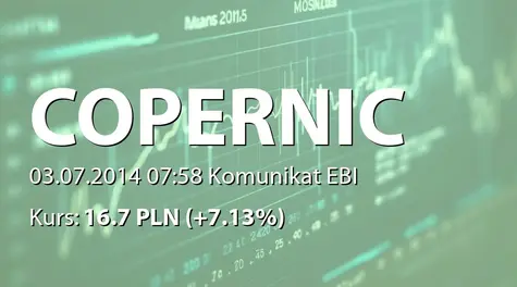 Copernicus Securities S.A. w upadłości: Zakup akcji własnych (2014-07-03)