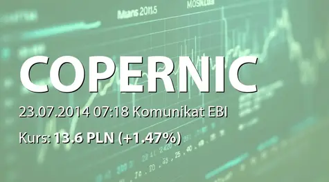 Copernicus Securities S.A. w upadłości: Zakup akcji własnych (2014-07-23)