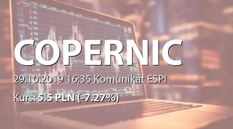 Copernicus Securities S.A. w upadłości: Zbycie akcji przez PAI sp. z o.o. Finance sp.k. (2019-10-29)