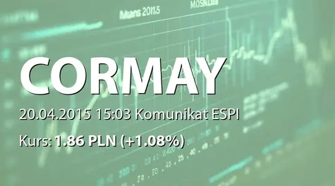 PZ Cormay S.A.: Korekta raportu ESPI nr 10/2015 (2015-04-20)