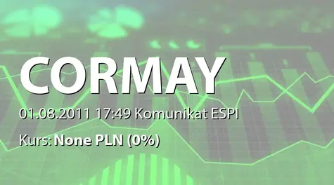 PZ Cormay S.A.: Sprzedaż akcji przez Stefana Jackowskiego (2011-08-01)