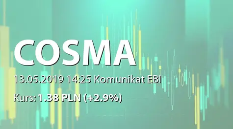 Cosma S.A.: SA-Q1 2019 (2019-05-13)