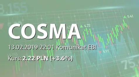 Cosma S.A.: SA-Q4 2018 (2019-02-13)