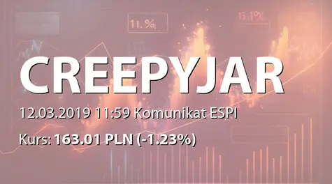 Creepy Jar S.A.: Informacja produktowa (2019-03-12)