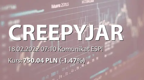 Creepy Jar S.A.: Rekomendacja Zarządu ws. wypłaty dywidendy (2022-02-18)