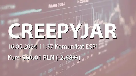 Creepy Jar S.A.: ZWZ (12:00) - projekty uchwał: wypłata dywidendy - 13,11 PLN (2024-05-16)