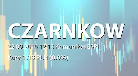 Browar Czarnków S.A.: Rejestracja w KRS połączenia z Browar Dystrybucja SA (2016-09-22)