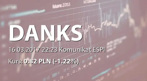 Danks Europejskie Centrum Doradztwa Podatkowego S.A.: Rejestracja spółki zależnej (2017-03-16)