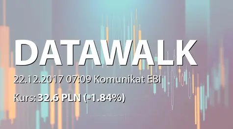 DataWalk S.A.: Rejestracja podwyĹźszenia kapitału w KRS (2017-12-22)