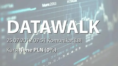 DataWalk S.A.: Rejestracja zmiany adresu siedziby (2012-07-25)