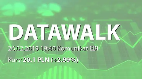 DataWalk S.A.: RozwiÄzanie umowy z Autoryzowanym DoradcÄ (2019-02-26)