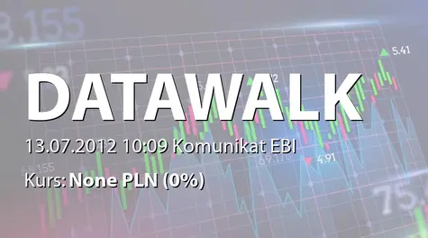 DataWalk S.A.: Terminy przekazywania raportów okresowych (2012-07-13)