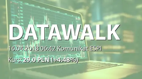 DataWalk S.A.: Umowa z Ministerstwem Finansów RP (2018-04-16)