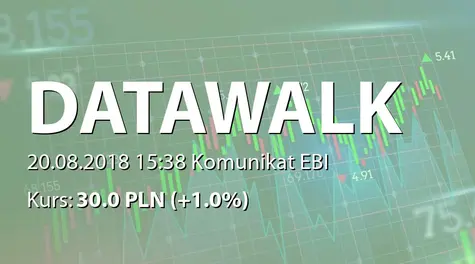 DataWalk S.A.: Wniosek o zatwierdzenie prospektu emisyjnego (2018-08-20)