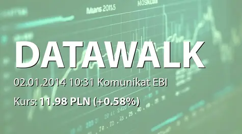 DataWalk S.A.: Zmiana adresu biura i adresu do korespondencji (2014-01-02)