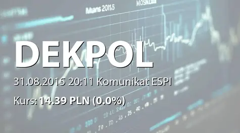 Dekpol S.A.: SA-P 2015 (2015-08-31)