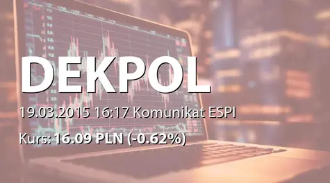 Dekpol S.A.: SA-Q4 2014 - korekta (2015-03-19)