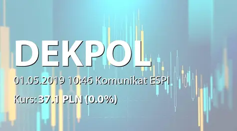 Dekpol S.A.: SA-R 2018 i SA-RS 2018 - uzupełnienie (2019-05-01)