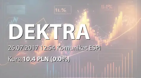 Dektra S.A.: Korekta raportu ESPI 27/2017 (2017-07-26)